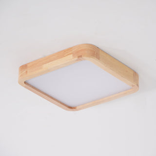 Lustra Lumière Plafonnière Géométrique en Bois LED-Luire