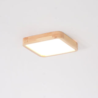 Lustra Lumière Plafonnière Géométrique en Bois LED-Luire