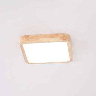 Lustra Lumière Plafonnière Géométrique en Bois LED-Luire