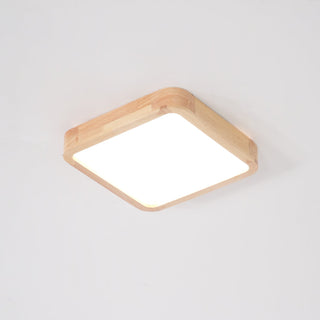 Lustra Lumière Plafonnière Géométrique en Bois LED-Luire