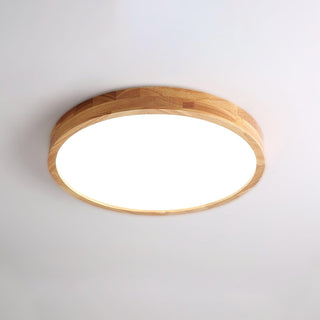 Lustra Lumière Plafonnière Géométrique en Bois LED-Luire