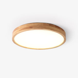 Lustra Lumière Plafonnière Géométrique en Bois LED-Luire