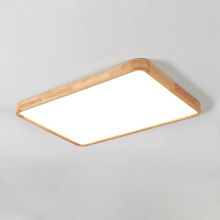 Lustra Lumière Plafonnière Géométrique en Bois LED-Luire