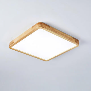 Lustra Lumière Plafonnière Géométrique en Bois LED-Luire