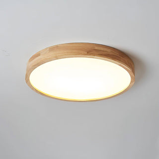 Lustra Lumière Plafonnière Géométrique en Bois LED-Luire