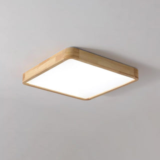 Lustra Lumière Plafonnière Géométrique en Bois LED-Luire