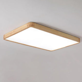 Lustra Lumière Plafonnière Géométrique en Bois LED-Luire