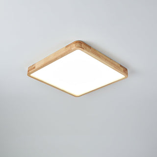 Lustra Lumière Plafonnière Géométrique en Bois LED-Luire