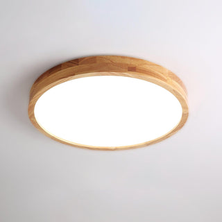 Lustra Lumière Plafonnière Géométrique en Bois LED-Luire