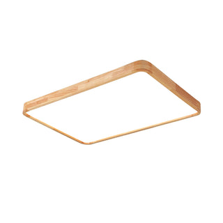 Lustra Lumière Plafonnière Géométrique en Bois LED-Luire