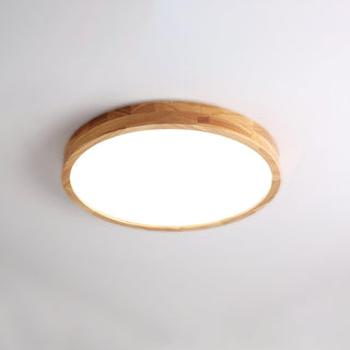 Lustra Lumière Plafonnière Géométrique en Bois LED-Luire