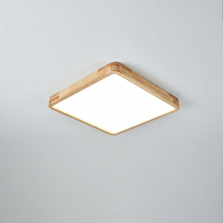 Lustra Lumière Plafonnière Géométrique en Bois LED-Luire
