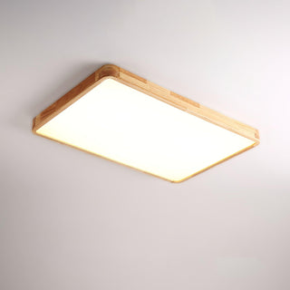 Lustra Lumière Plafonnière Géométrique en Bois LED-Luire