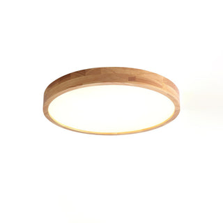 Lustra Lumière Plafonnière Géométrique en Bois LED-Luire