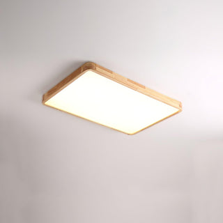 Lustra Lumière Plafonnière Géométrique en Bois LED-Luire