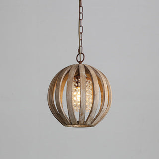 Sylaette Suspension en Bois Globe