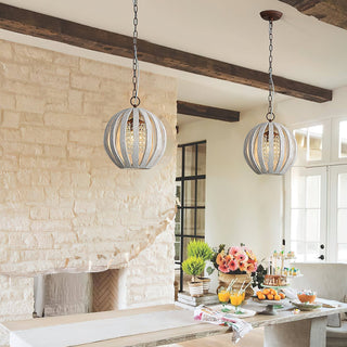 Sylaette Suspension en Bois Globe