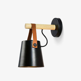 Solarese Applique en bois et cuir