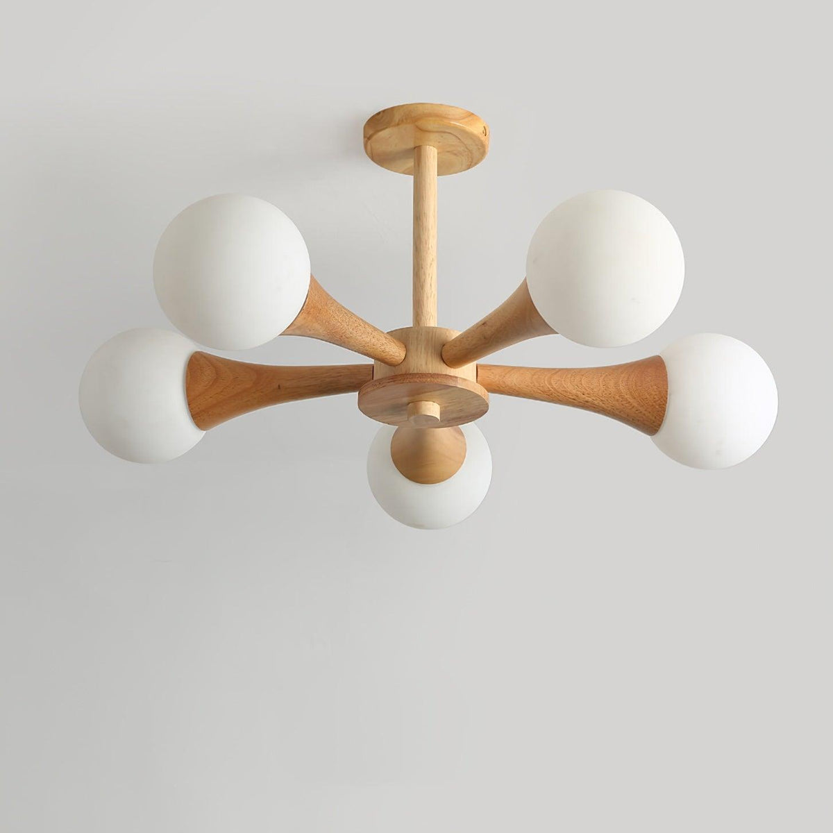 Verina Lustre Globe en Bois Rétro