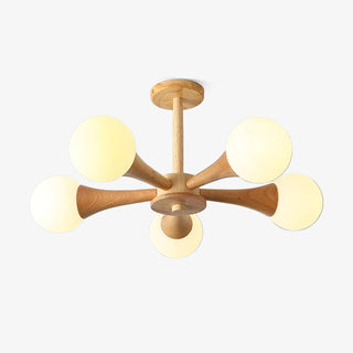 Lustra Lustre Globe en Bois Rétro