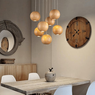 Ulvararis Suspension en bois Nordic Orb Sphere Cluster-Luire