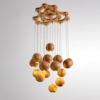 Ulvararis Suspension en bois Nordic Orb Sphere Cluster-Luire