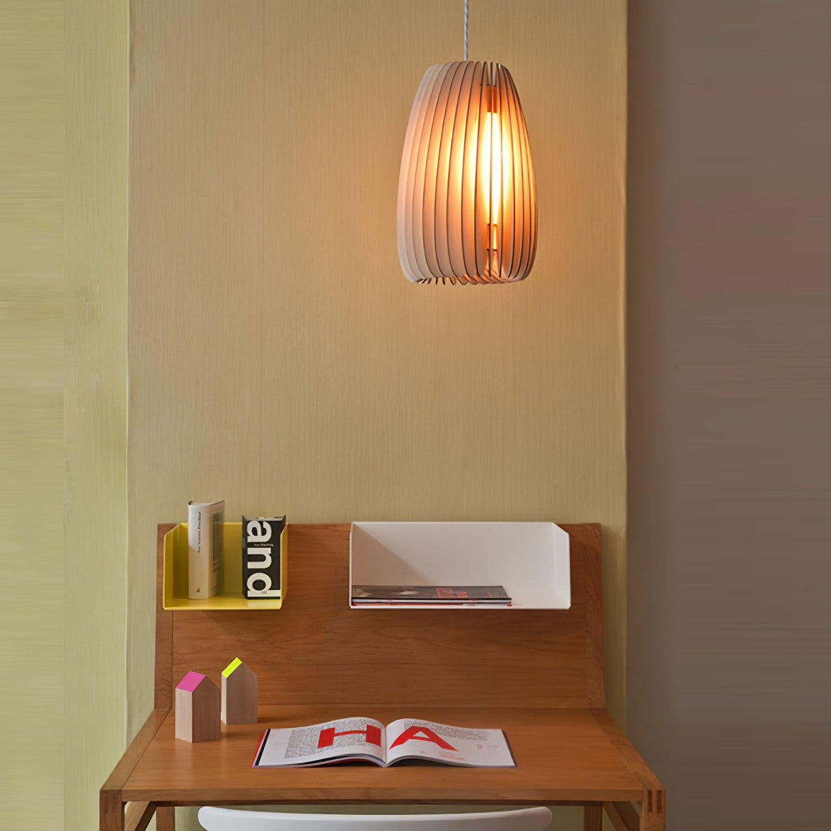 Levana Élégance Unique Sphère Bois Suspension