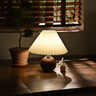 Zesilon Lampe de Table en Bois Sphérique