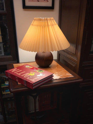 Zesilon Lampe de Table en Bois Sphérique