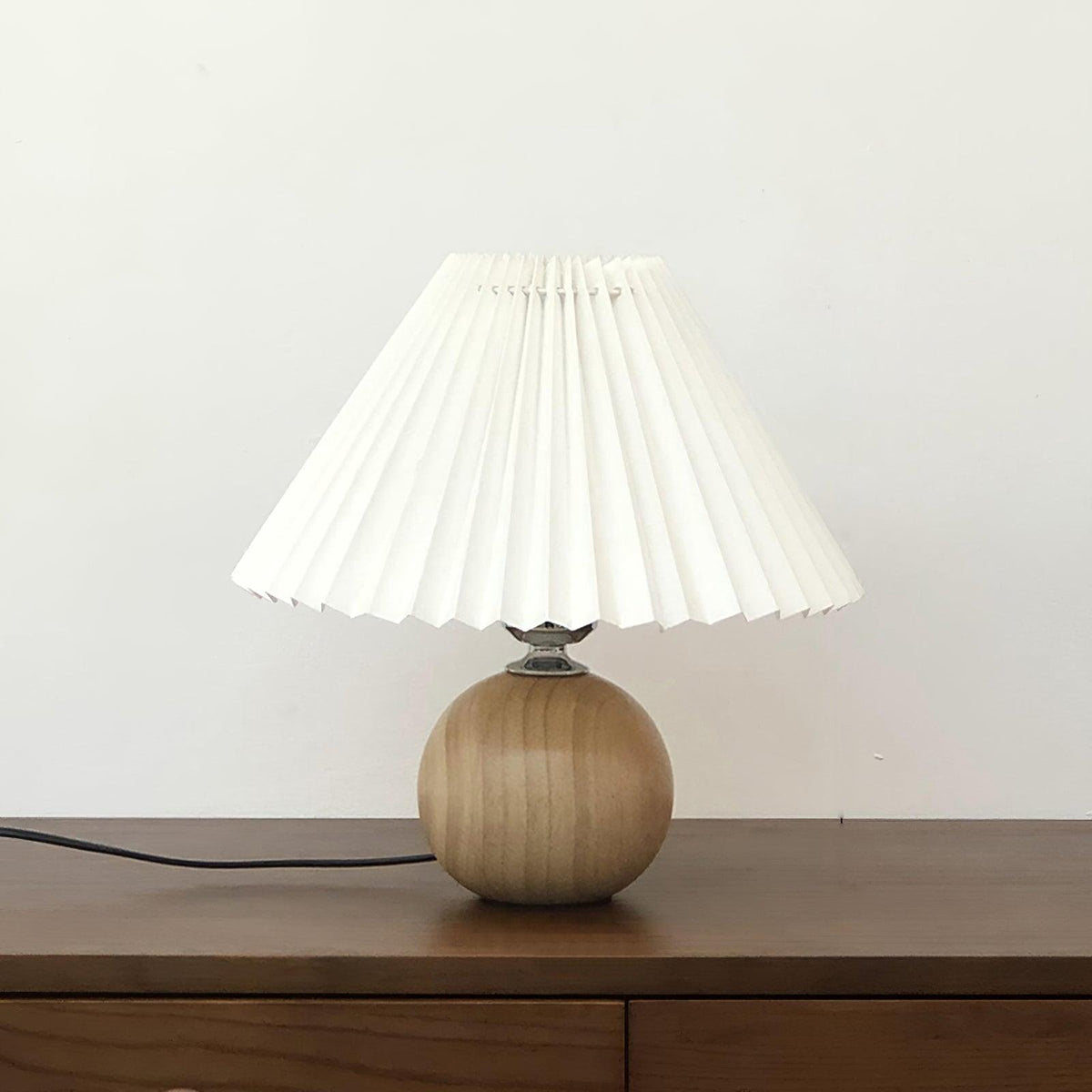 Zesilon Lampe de Table en Bois Sphérique