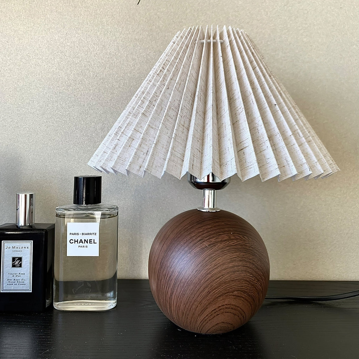 Zesilon Lampe de Table en Bois Sphérique