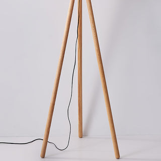 Zetalyre Lampadaire en Bois Tripode