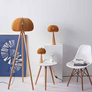 Zetalyre Lampadaire en Bois Tripode