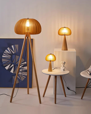 Zetalyre Lampadaire en Bois Tripode