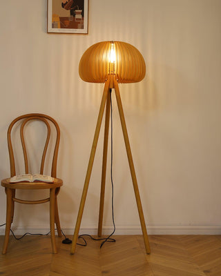Zetalyre Lampadaire en Bois Tripode