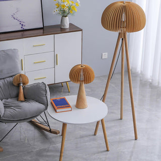 Zetalyre Lampadaire en Bois Tripode
