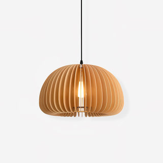 Solara Lampe Suspendue en Bois Dôme Citrouille Nordic