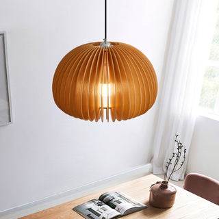 Solara Lampe Suspendue en Bois Dôme Citrouille Nordic