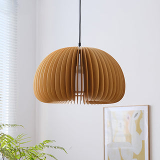 Solara Lampe Suspendue en Bois Dôme Citrouille Nordic