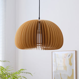 Solara Lampe Suspendue en Bois Dôme Citrouille Nordic