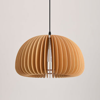 Solara Lampe Suspendue en Bois Dôme Citrouille Nordic