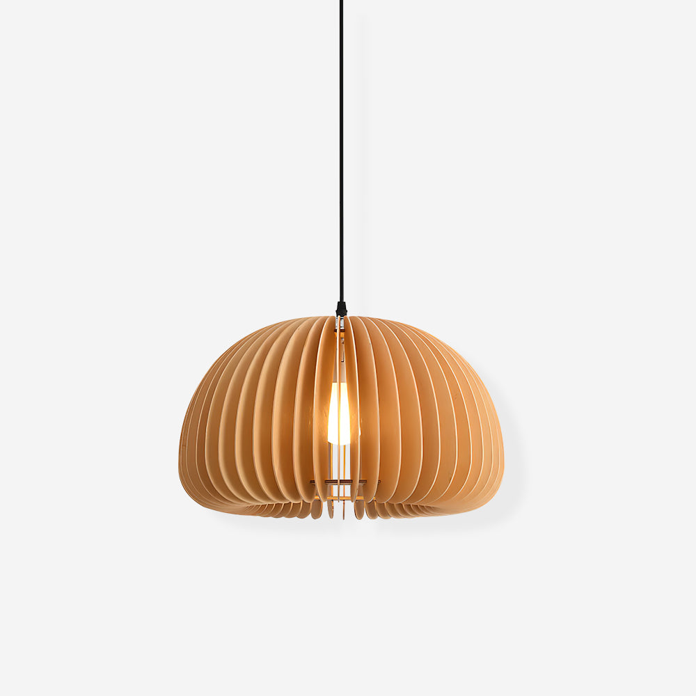 Floreira Lampe Suspendue en Bois Dôme Citrouille Nordic