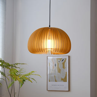 Solara Lampe Suspendue en Bois Dôme Citrouille Nordic