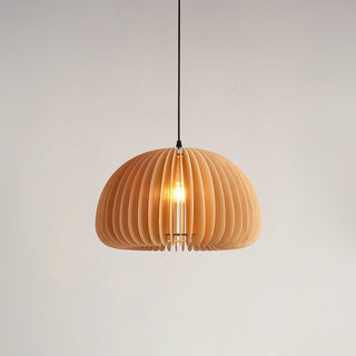 Solara Lampe Suspendue en Bois Dôme Citrouille Nordic
