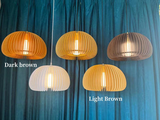 Solara Lampe Suspendue en Bois Dôme Citrouille Nordic