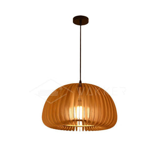 Solara Lampe Suspendue en Bois Dôme Citrouille Nordic