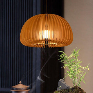 Solara Lampe Suspendue en Bois Dôme Citrouille Nordic