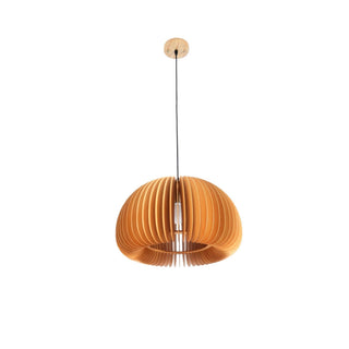 Solara Lampe Suspendue en Bois Dôme Citrouille Nordic