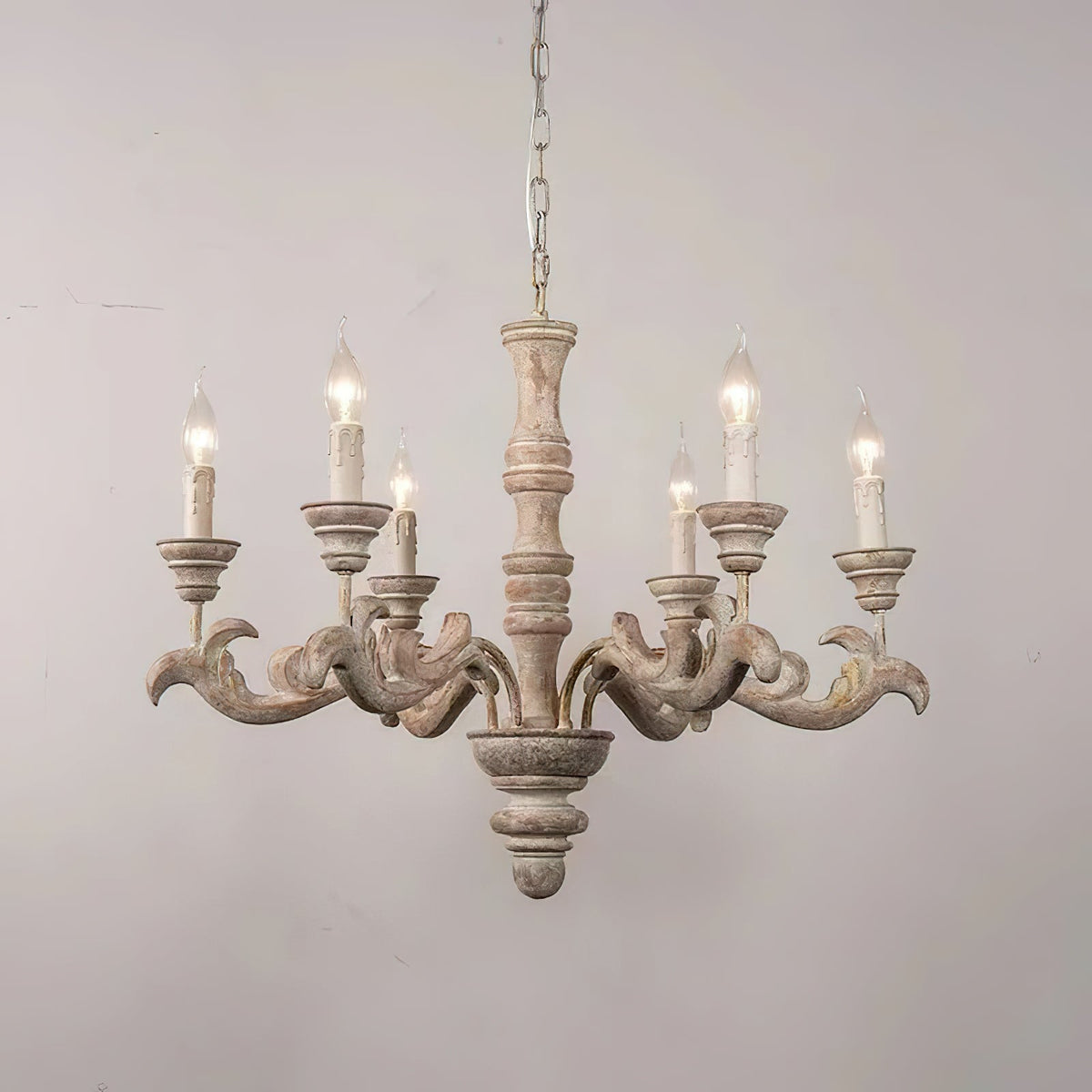 Vovynan Lustre Colonne Romaine Bois Luxe