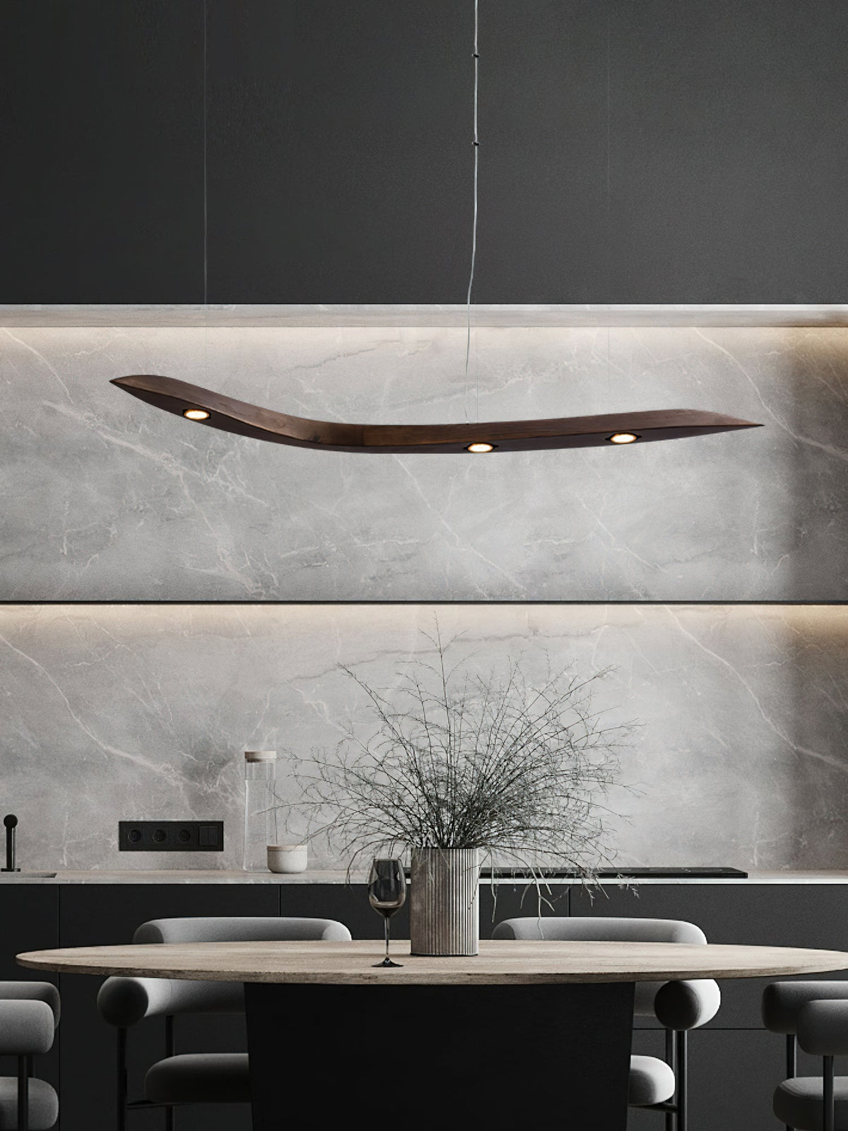 Flow Suspension Minimaliste en Bois